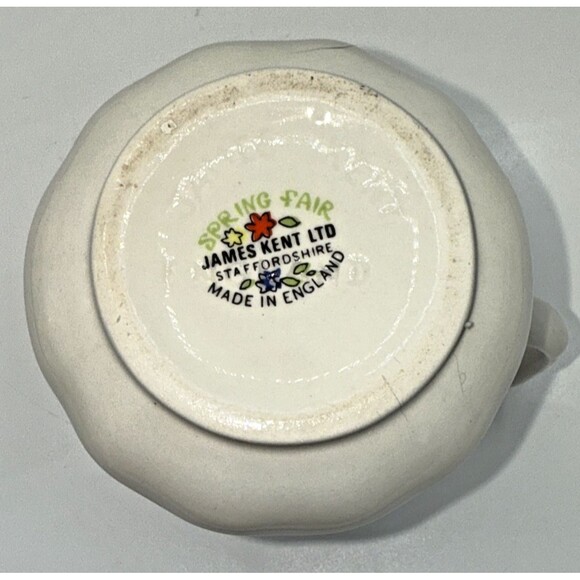 Vintage James Kent Spring Star Floral Hand Painted Small Pitcher/Vase Summer 5” - Picture 12 of 13